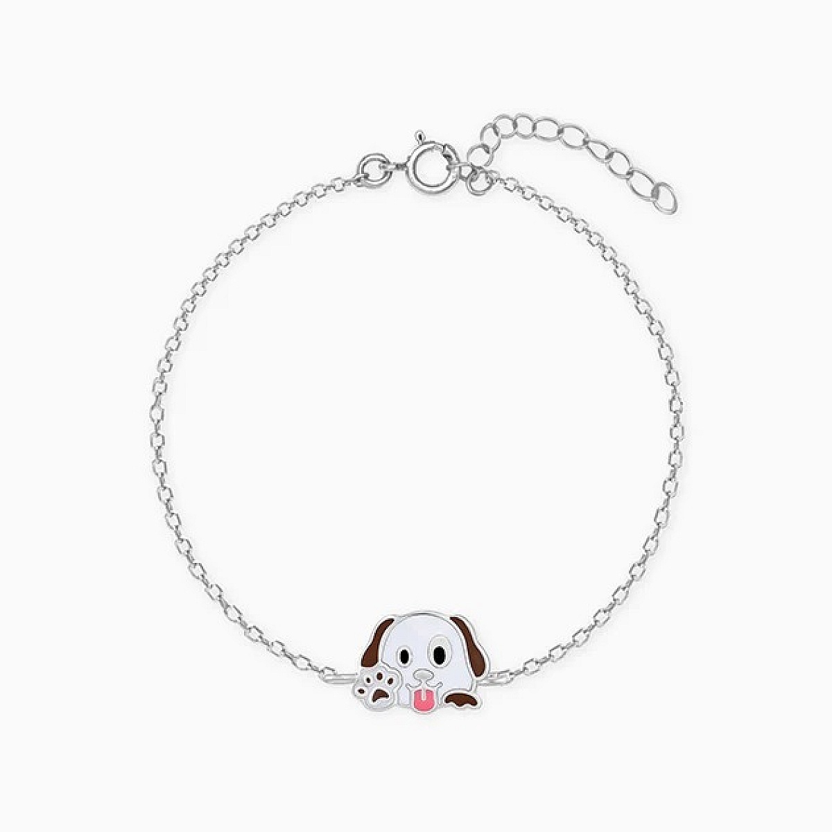 Silver Hello Puppy Kids Bracelet - 925 Sterling Silver Jewellery