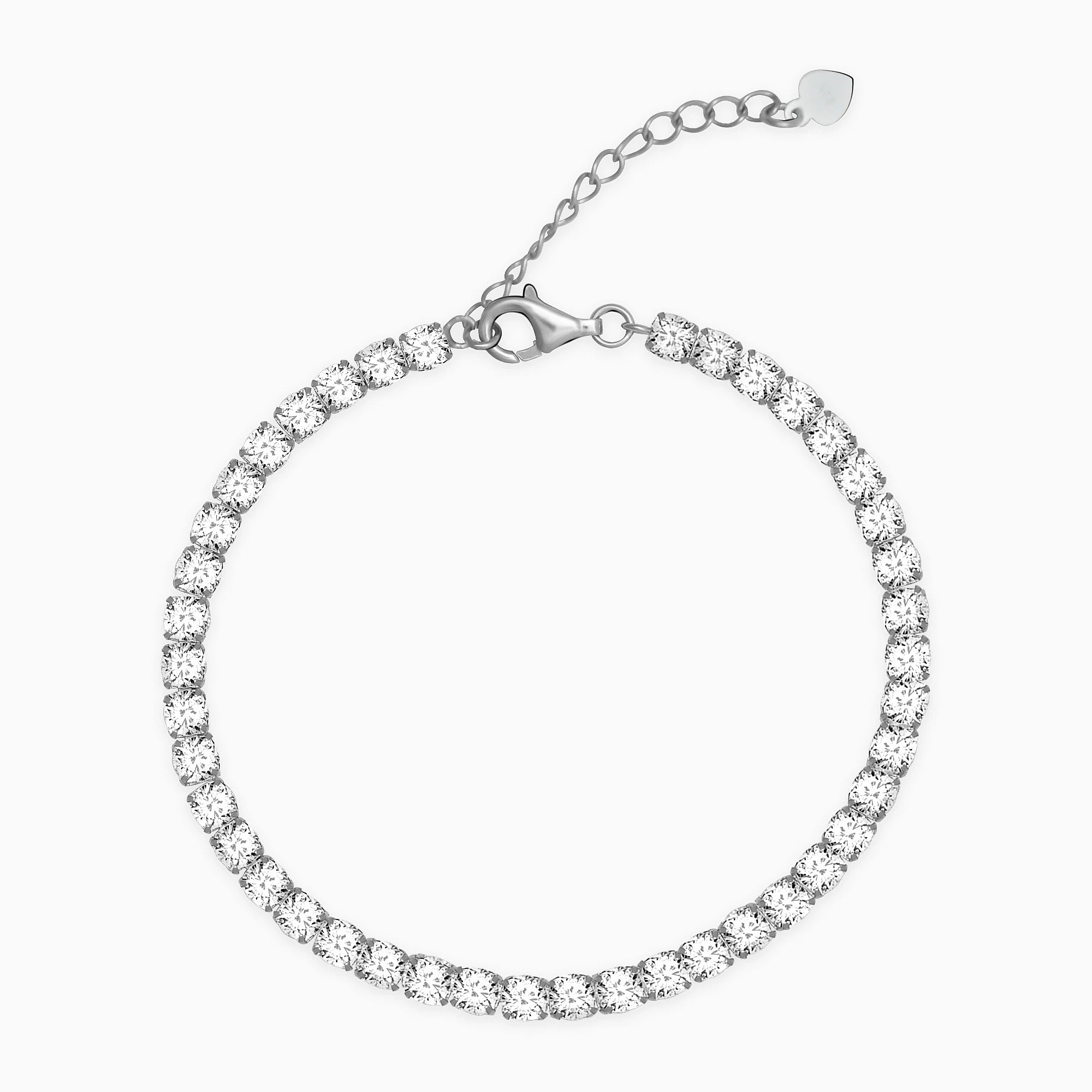 Silver Solitaire Bracelet - 925 Sterling Silver Jewellery