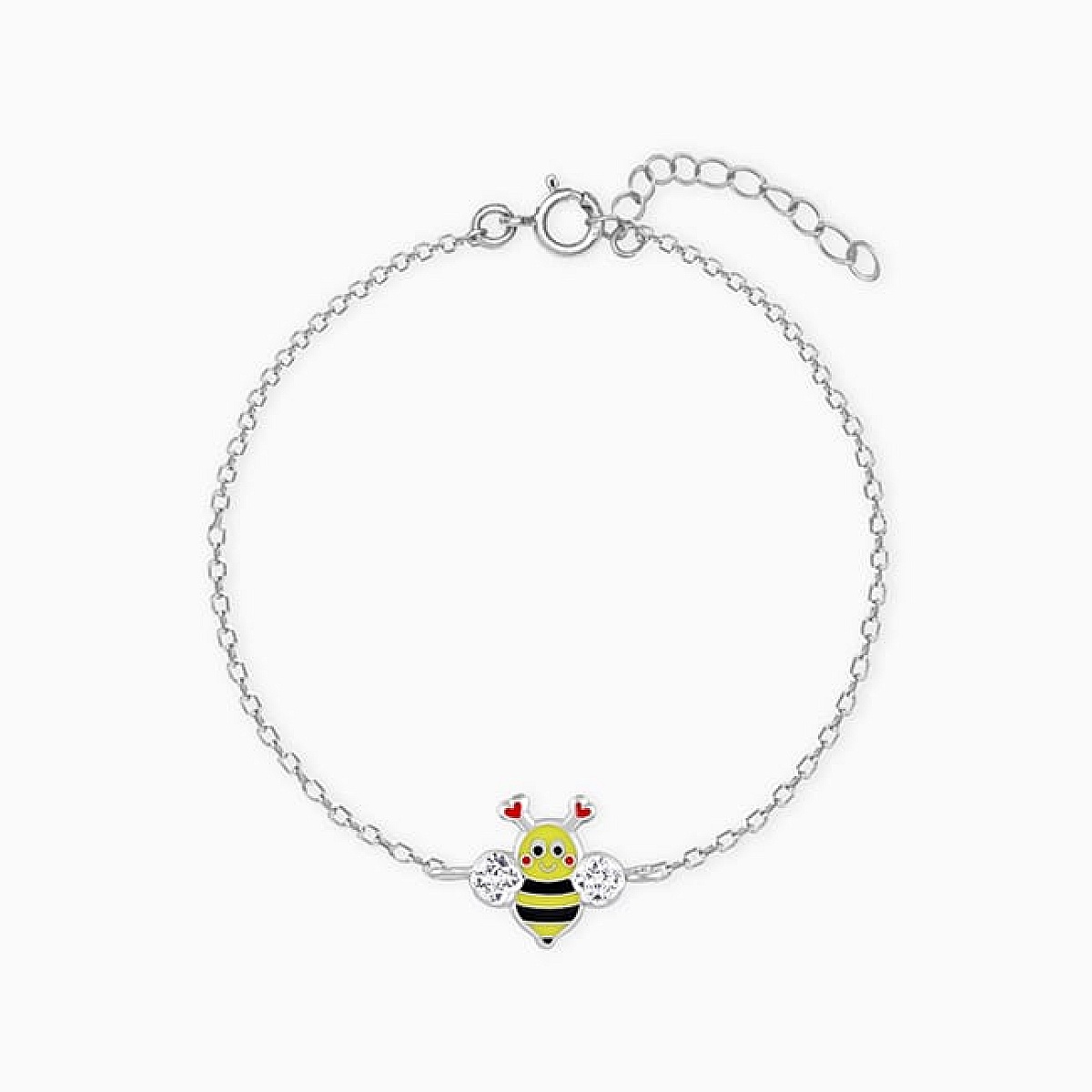 Silver Cheery Bee Kids Bracelet - 925 Sterling Silver Jewellery