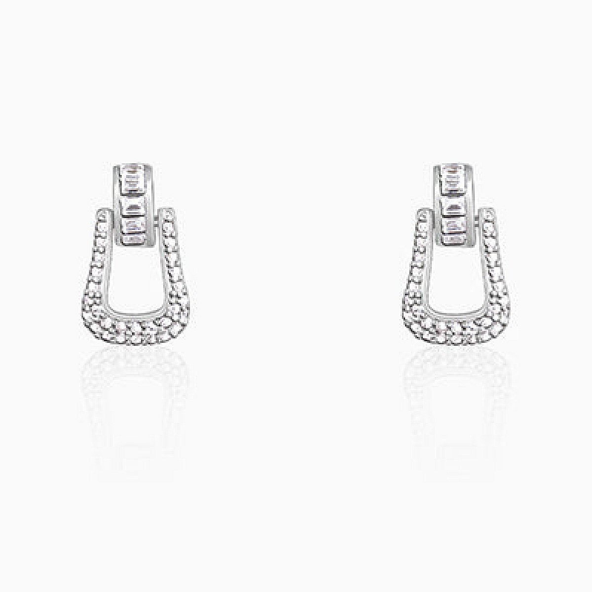 Silver Bold Drop Earrings - 925 Sterling Silver Jewellery