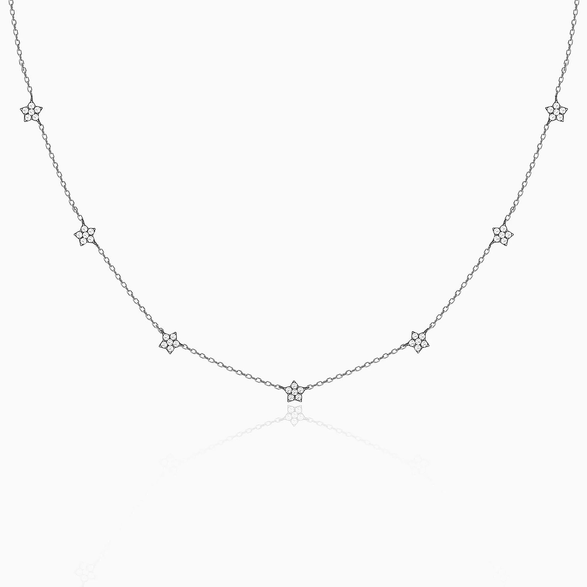 Silver Star Constellation Necklace